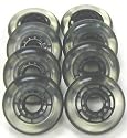 Clear Black 76mm 80A Inline Skate Wheels