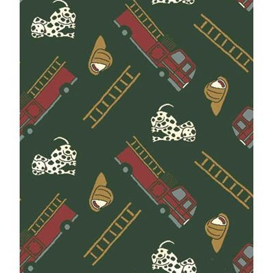 Joy Carpets 415B Hook and Ladder Soft 3 ft.10 in. x 5 ft.4 in. 100 Pct. STAINMASTER Nylon Machine Tufted- Cut Pile Just for Kids Rug