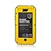 iPhone 5S Case,Mangix Built-in Glass Luxury Aluminum Alloy Protective Metal Extreme Shockproof Military Bumper Heavy Duty Cover Shell Case Skin Protector for Apple iPhone 5/5S (Yellow)