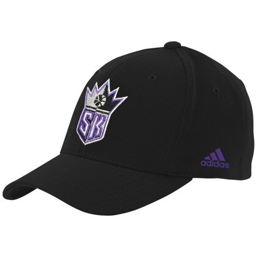 adidas Sacramento Kings Black Basic Logo Flex Fit Hat