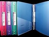 BAZIC Glitter Poly 3-Ring Binder with Pocket, 1 Inch