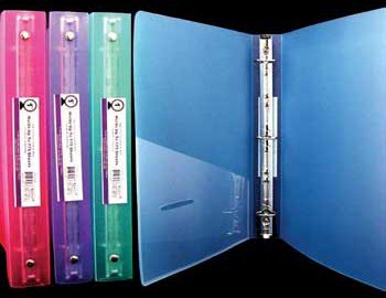 BAZIC Glitter Poly 3-Ring Binder with Pocket, 1 Inch