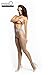Miss O Lace Top Open Crotch Pantyhose -Grey-Small/Medium
