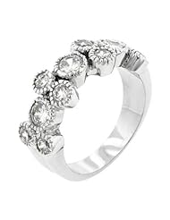 Coral Bezel CZ Ring