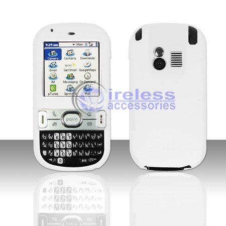 Pure White SILICON SKIN Cover Case for Sprint Palm Centro 690 - Flexible Soft