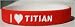 I Love Titian Custom Wristband