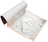 Edible Silver Leaf, 23k. Made in Germany. Pack of 25 3-3/8 Square Sheets