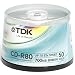 CD-r Bulk 80 Min 52X White Inkjet Hub Spindle