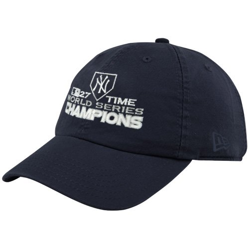 New Era New York Yankees Ladies Navy Blue 2009 World Series Champions 27-Time Champions Adjustable Slouch Hat ()