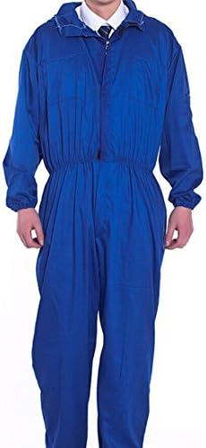 XinAndy Blue Men's Hooded Work Coverall