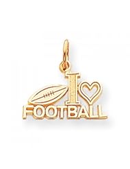 10k Yellow Gold Football Charm