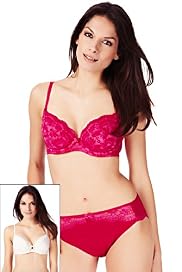 2 Pack Per Una Floral Lace Padded B-DD Bras with Supima® Cotton