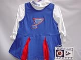 St Louis Blues Cheerleader Halloween Dress, L 6X, Dard Blue