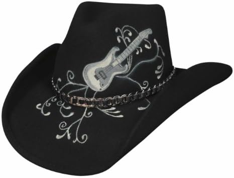 Bullhide "Rock & Roll Legend" Felt Cowboy Hat with Airbrushed Guitar
