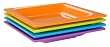 Zak Designs Assorted Brights 4-Piece Appetizer Plate Set