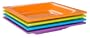 Zak Designs Assorted Brights 4-Piece Appetizer Plate Set