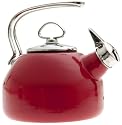 Chantal Enamel-On-Steel 1 4/5-Quart Classic Teakettle, Red