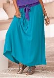 Roamans Plus Size Maxi Skirt with Shirred Waist