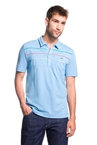 LACOSTE! Short Sleeve Pique Chest Stripe Polo
