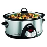 Rival 38651-C 6-Quart Smart-Pot Countdown Stainless-Steel Slow Cooker