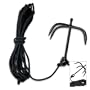 Black Ninja Folding Grappling Hook W/ 33 Foot Rope