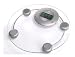 Hanson HX3400 Circular 25mm Glass & Silver LCD Electronic Bathroom Scales