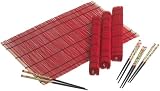 Global Decor 12-Piece Asian Placemat and Chopstick Set, Service for 4