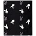 Playboy Bunny Head Logo Black & Grey Fleece Throw 0102 - 50"x60"