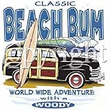 Classic Beach Bum-Woody Adult Long Sleeve T-Shirt