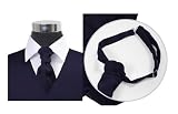 Navy Pre-tied Poly Satin Cravat