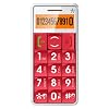 JUST5 J509 Easy to Use Unlocked Cell Phone with Big Buttons, Amplified Sound, Personal Emergency Response System (Red)