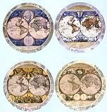 Old World Map Maps Set of 4 Stone Coasters New Gift