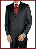 2009 New Arrival Men Suits ~~ Italian 100% Merino Wool Suits in Super 140's Quality ~~ Hand Tailored DK Black ~~ Comfortable Suits for everyday use