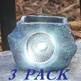 Buy Mini Outdoor Solar Powered LED Garden Rock Light - 3 Pack by Clear Lake Enterprises