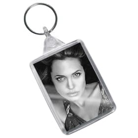 ANGELINA JOLIE - Original Art Keyring #js001