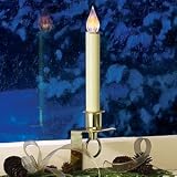 Review Brookstone  / Cordless LED Window Bracket Candle, Bronze