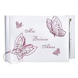 Satin Butterfly Guest Book - Pink by Uniquely Quince