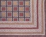 ShalinCraft House Furnishings Cotton Flat Bedding Sheets India Block Print Queen Size (bshtd242)