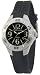 Kahuna Stainless Steel Ladies Black Analogue Dial & Black Rubber Strap Watch