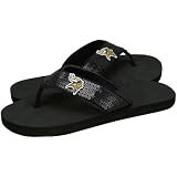 NFL Minnesota Vikings Ladies Black Sequin Strap Flip Flops (5/6)
