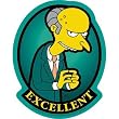Simpsons Mr. Burns Excellent Sticker