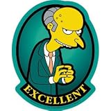 Simpsons Mr. Burns Excellent Sticker