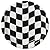 Creative Converting Round Dinner Plates, Black and White Check