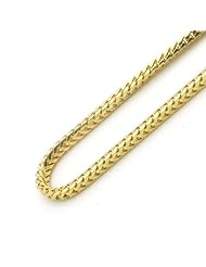 14K Gold 2.5mm Italian Franco Chain Necklaces ( Available Length 16", 18", 20", 22", 24")
