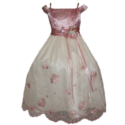 Girls Formal Dresses Flower Girls Dress Dusty Rose Satin with Embroidery (Size 2) 410QHzDwfsL Girls Formal Dresses Flower Girls Dress Dusty Rose Satin with Embroidery (Size 2)