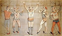 Circus Poster Five Celebrated Clowns Photograph - Beautiful 16"x20" Photographic Print from the Library of Congress Collection