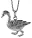 Sterling Silver 15/16" (24mm) Tall Goose Pendant