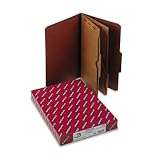 SMD19079 Folders W/Pocket Dividers, Legal, 2 Partitions, Red