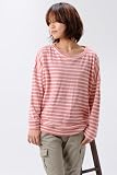 （ノージーン）NO JEAN　ボーダー　ドルマン　Tシャツ　レディース　インナー