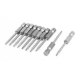 uxcell トルクスドライバービット T7ヘッド 六角シャンク幅 0.63mm 全長50mm